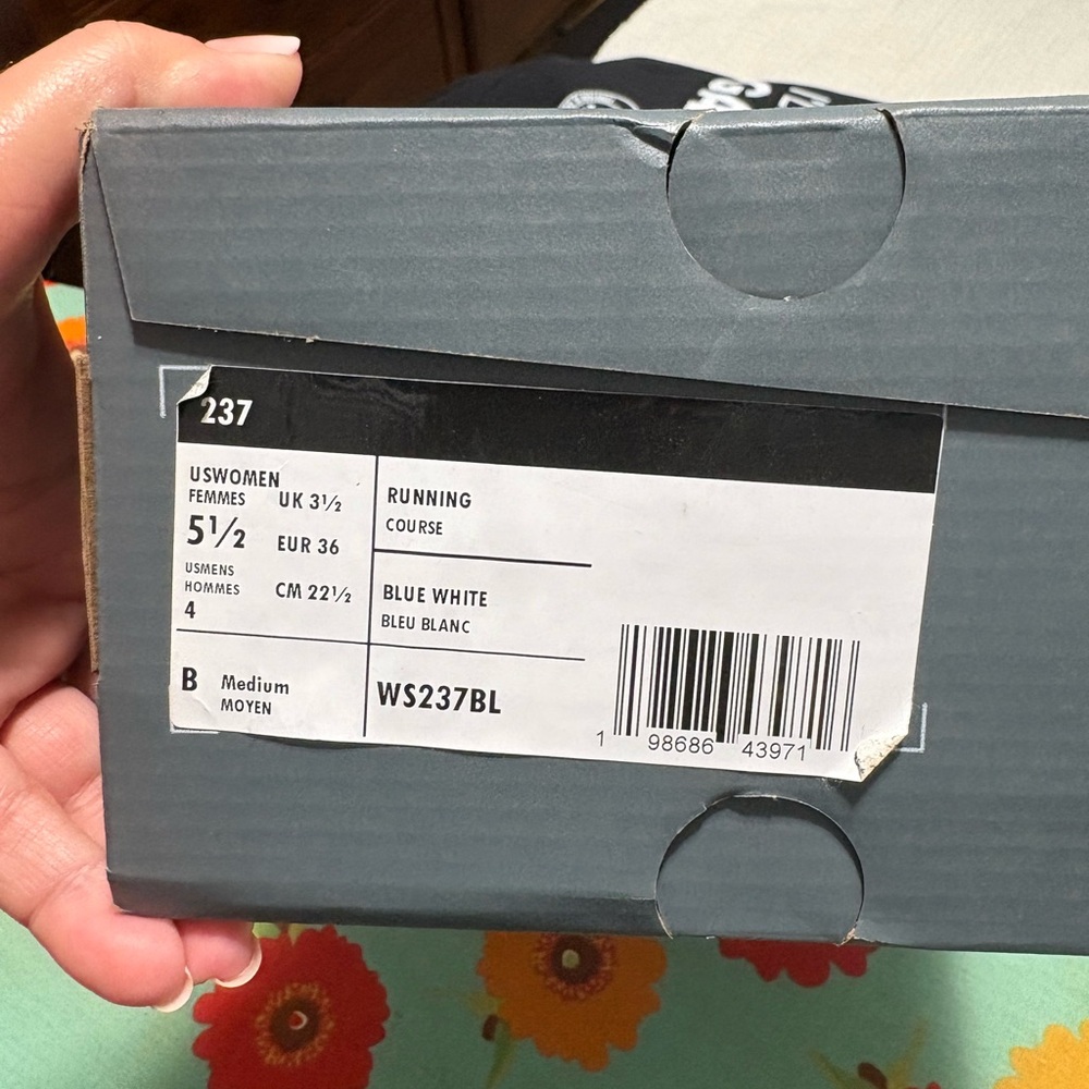 New Balance Blue and White Sneakers